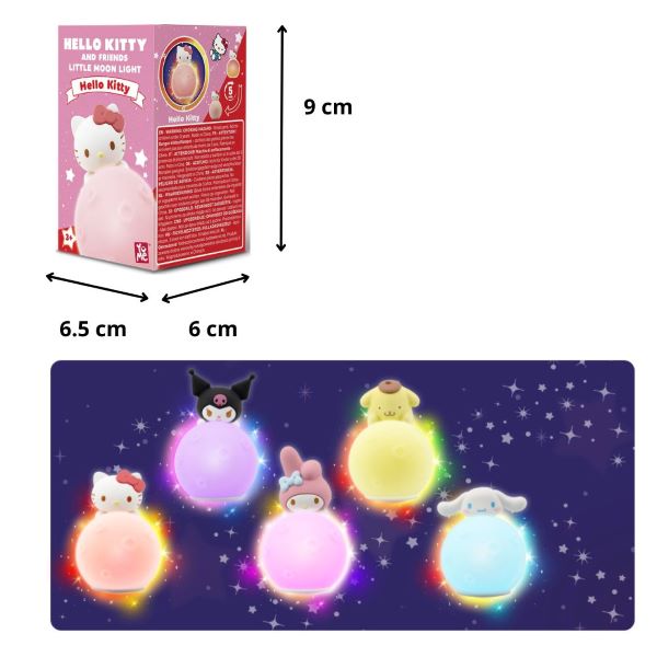 Hello Kitty & Friends – Little Moon Light Series 7cm In box  (cm 6×6.5×9 H) In espo da 12pz 5ass…x12